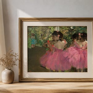 Ballerinas In Pink Cross Stitch Pattern: Edgar Degas Ballet (PDF),Full Coverage