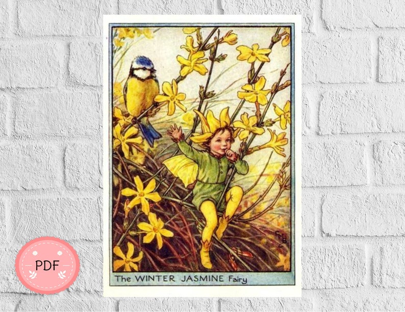 The Winter Jasmine Fairy Cross Stitch Pattern  Pdf Instant image 1
