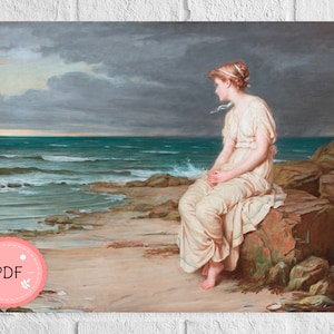 Cross Stitch Pattern , Miranda , John William Waterhouse ,  Pdf , Instant Download , , X Stitch Chart