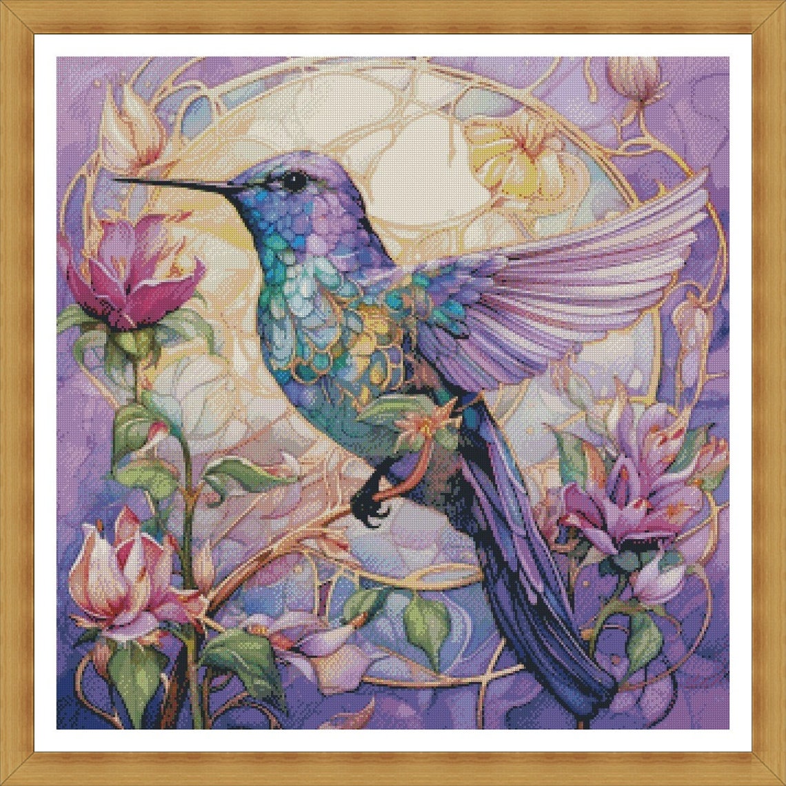 Cross Stitch Pattern,hummingbird With Flowers, Pdf, Instant Download,x ...
