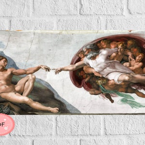 La creazione di Adamo, Schema punto croce, Michelangelo, Pdf, Download istantaneo, Arte cristiana, Dipinti famosi, Rinascimento