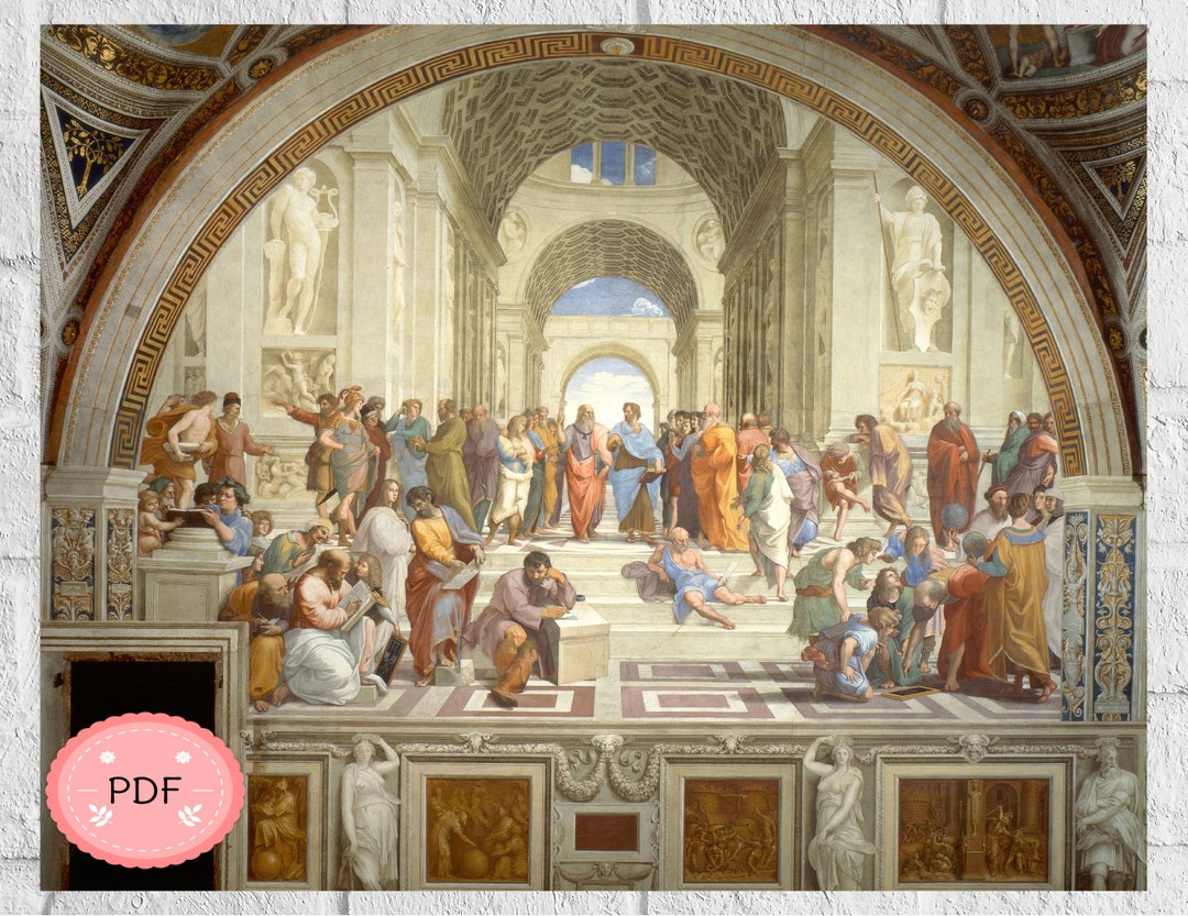 アテネの学堂クロスステッチパターン：ラファエロ・ルネサンス（PDF