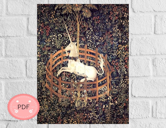 Unicorn tapestry cross stitch sale