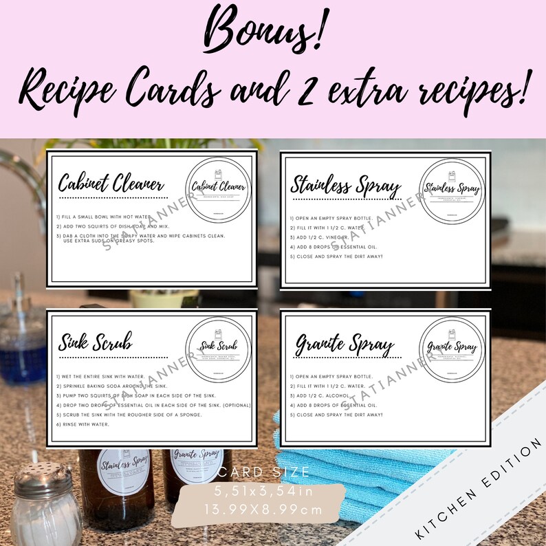 Kitchen Cleaners Labels House Cleaning Labels All Purpose Etsy