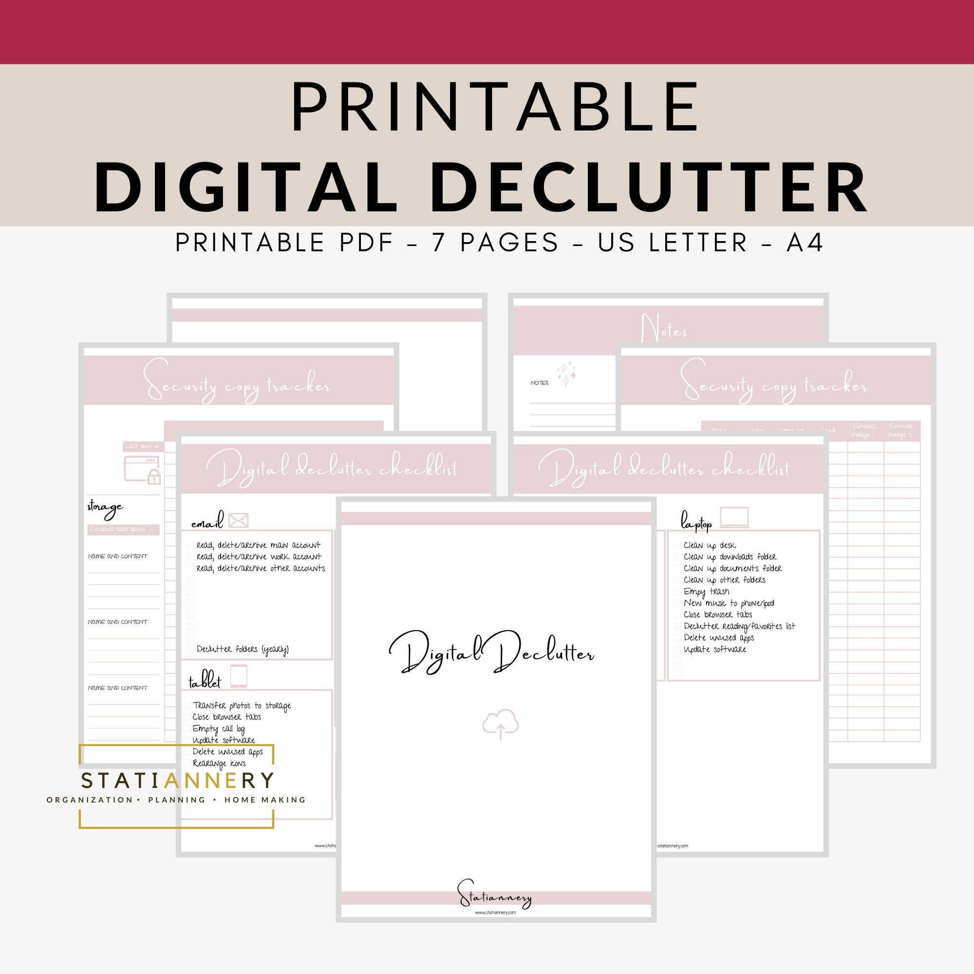 Digital Declutter Guide Digital Decluttering Home Organization Digital Declutter Guide Digital Decluttering Home Organization