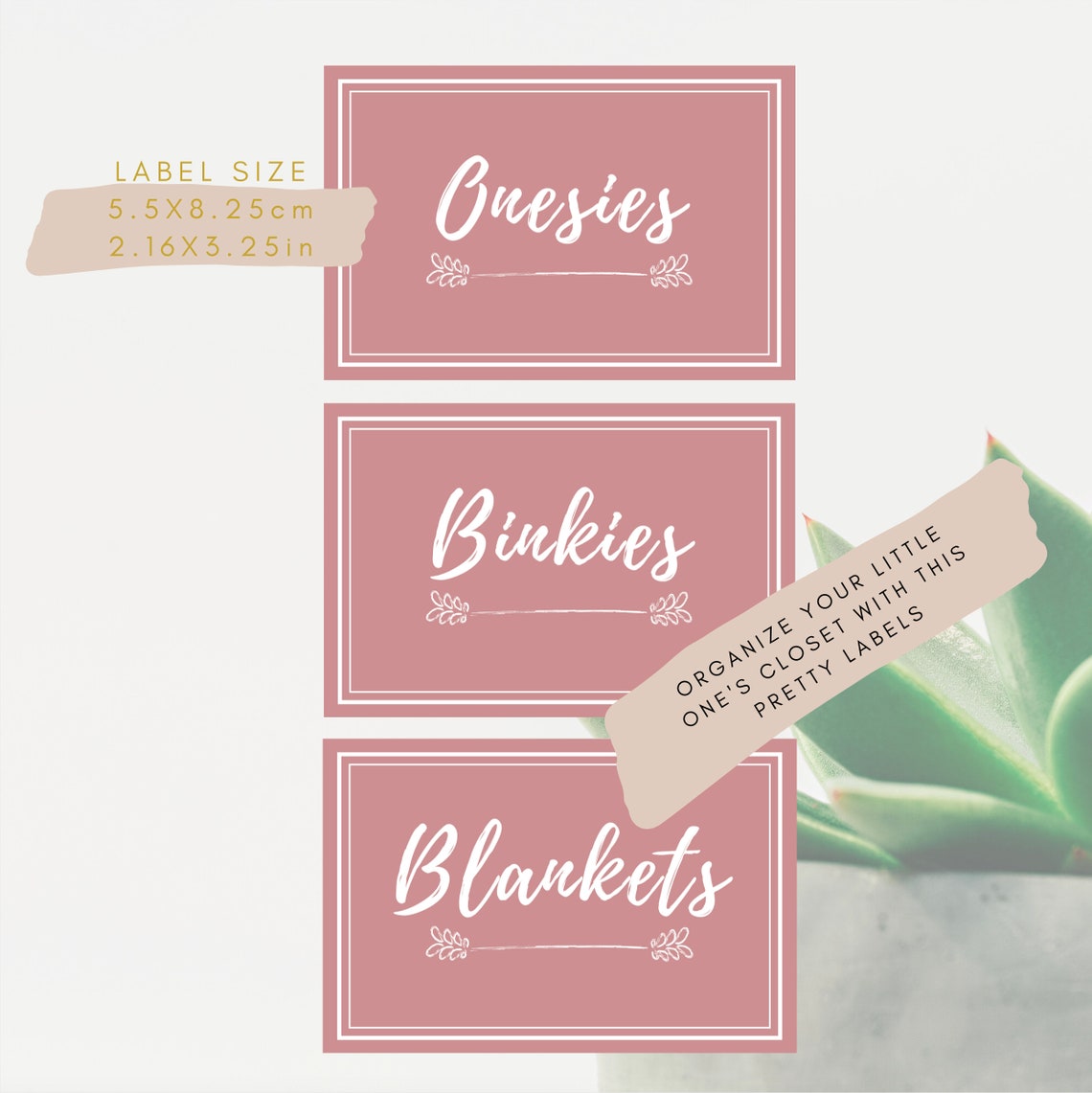 Printable Nursery Labels Decor Baby Shower Gift Nursery Etsy