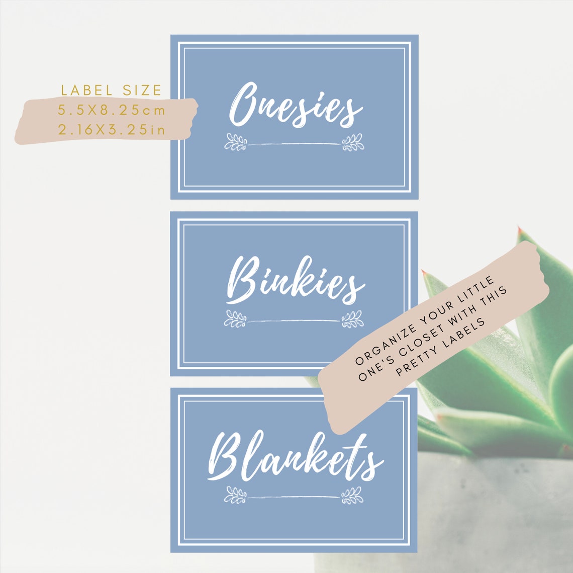 Printable Nursery Labels Decor Baby Shower gift Nursery Etsy