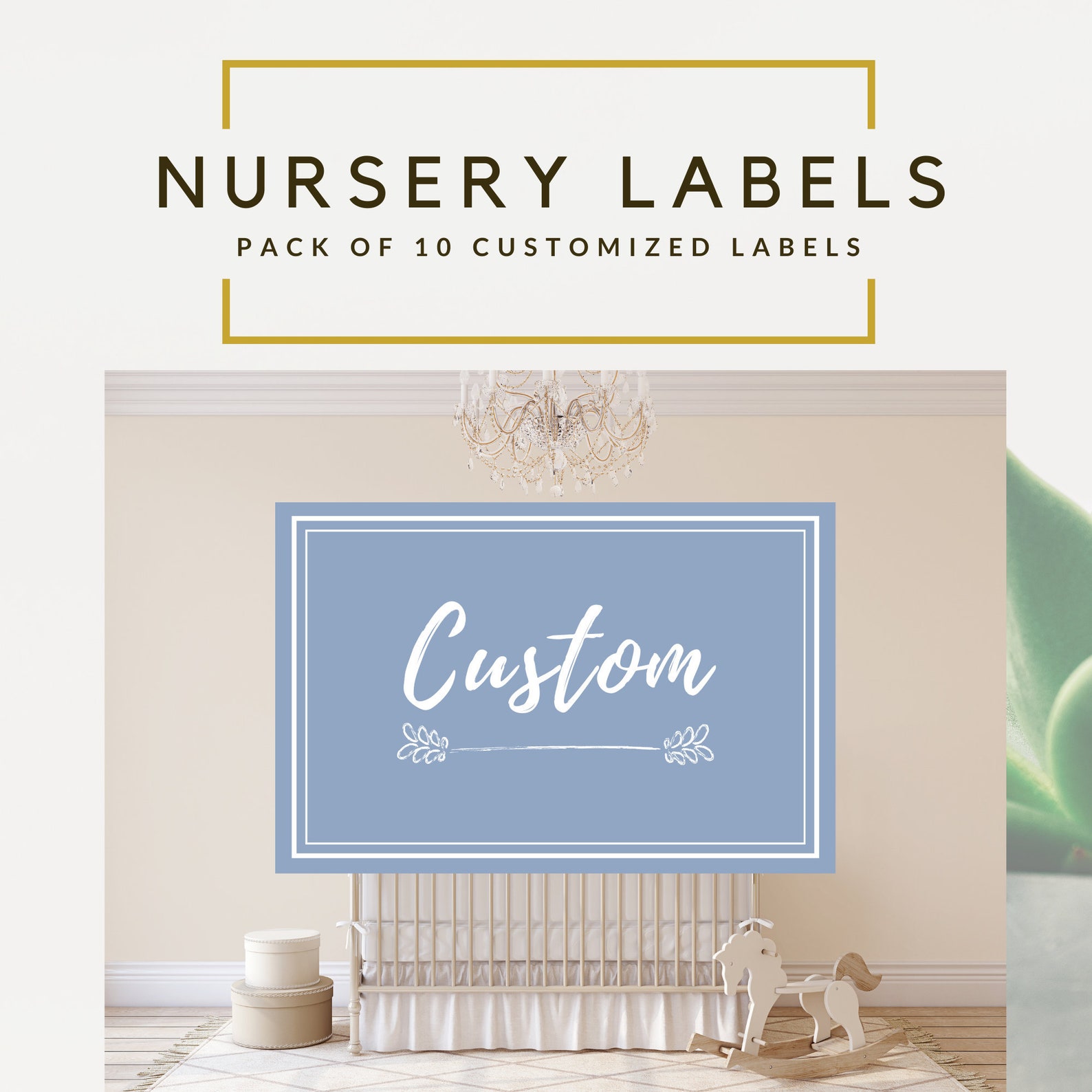 Pack of 10 Custom baby labels Nursery Decoration Boy Etsy