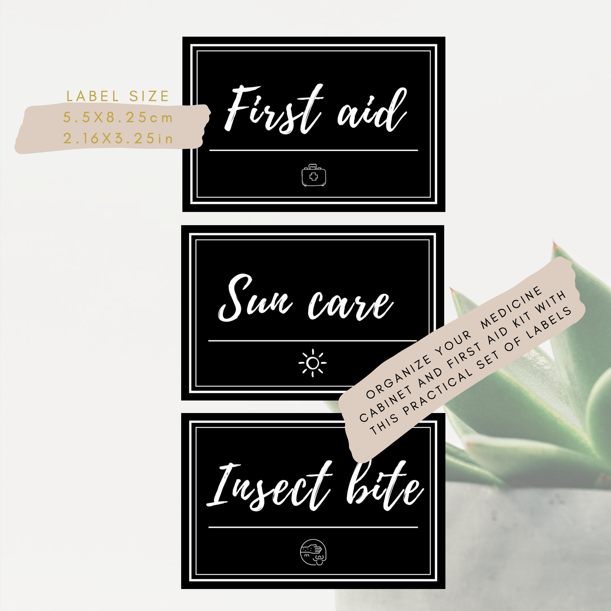 Medicine Labels, First Aid Kit Labels, Bathroom