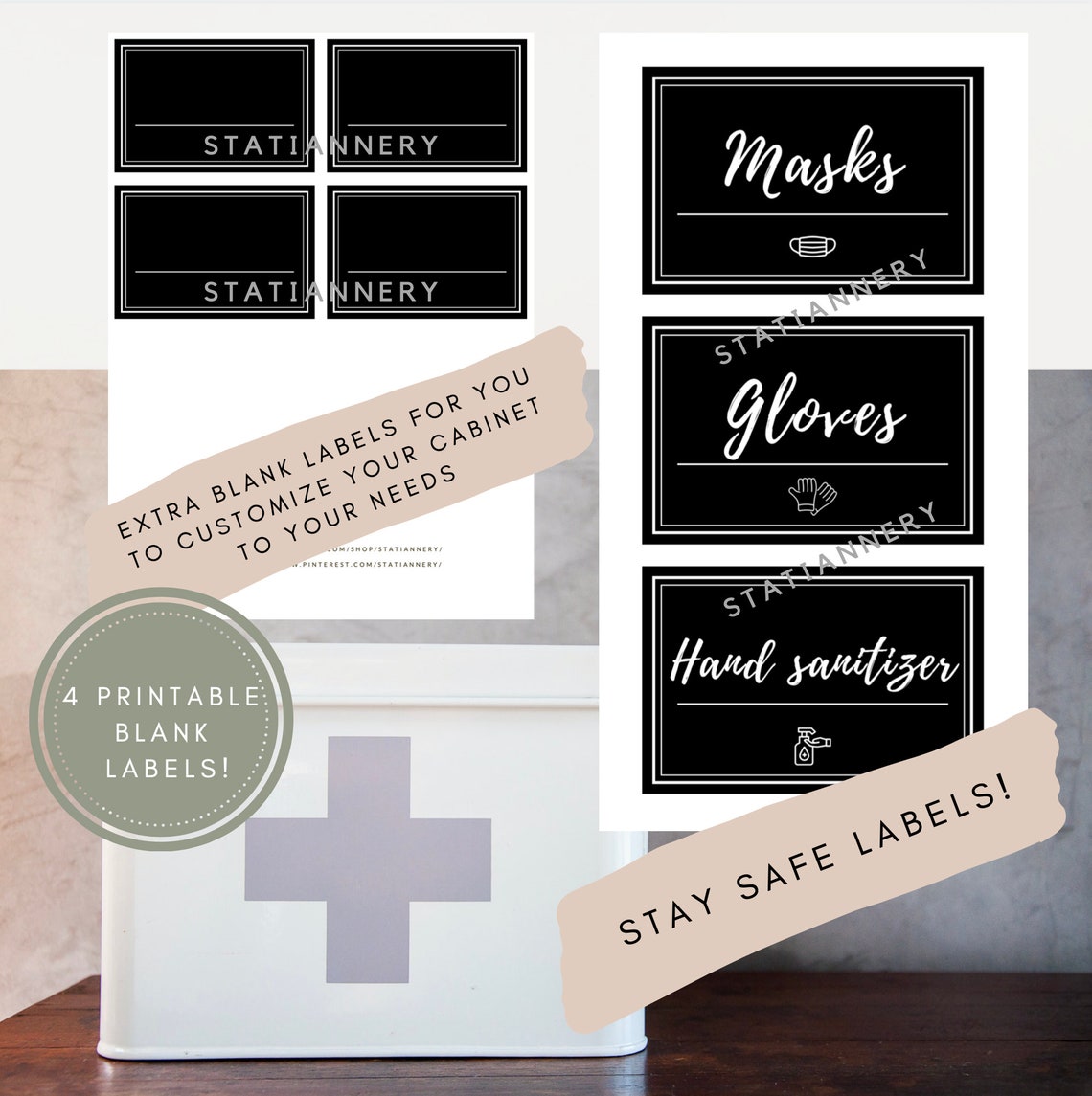 Medicine Labels, First Aid Kit Labels, Bathroom