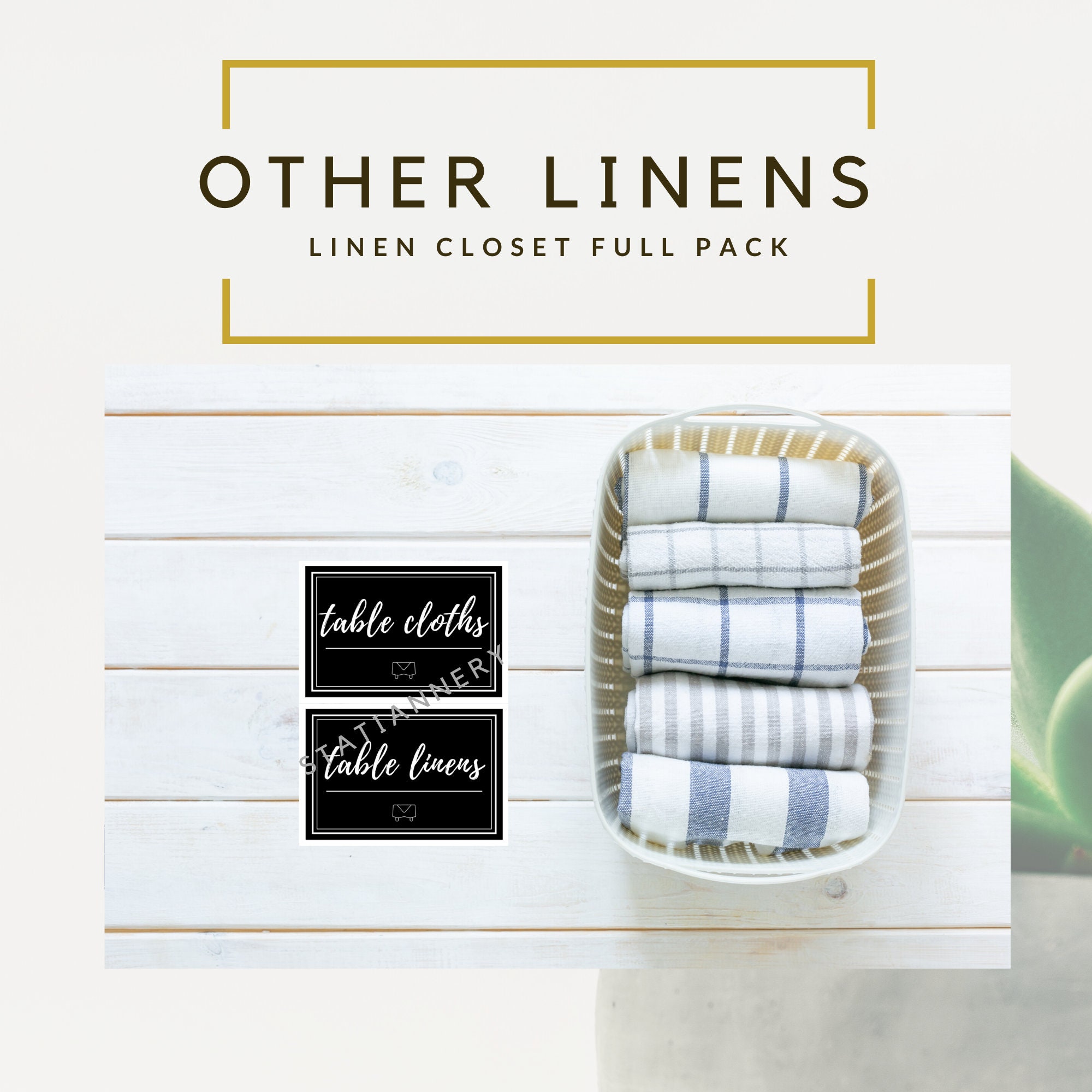 Linen Closet Labels, Linen Closet Organization, Gift for Mom, Bed