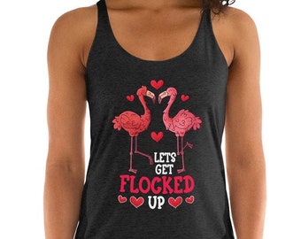 Flamingo Bachelorette, Bachelorette Party Tank Top, Let&#39;s Get Flocked Up Tank Top, Flamingo Tank Top