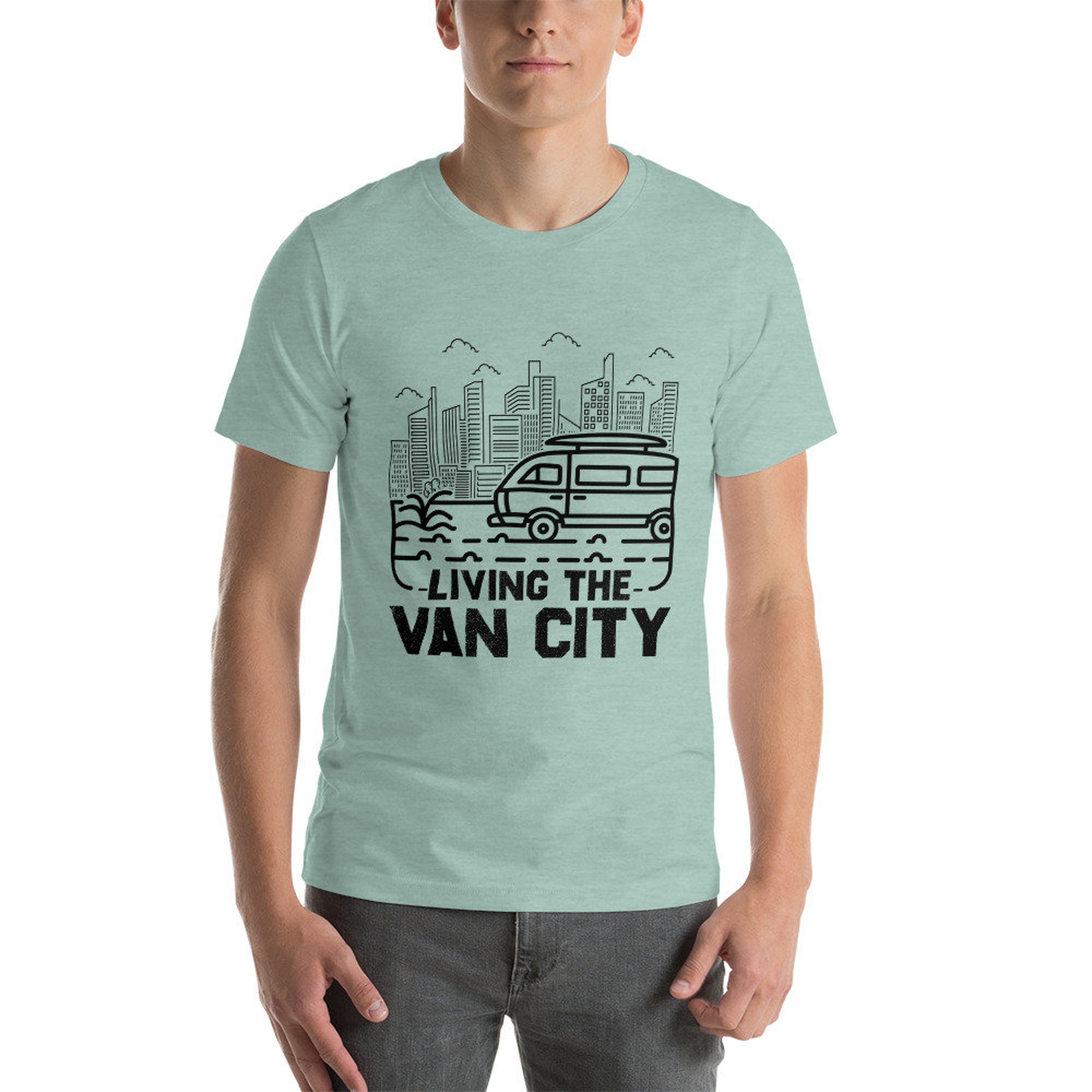 Discover Living The Van City T-Shirt, Van Life Shirt, Living Van Life Shirt, RV Shirt, Campervan Shirt, Road Trip Shirt, Traveler Shirt, Outdoor Gift