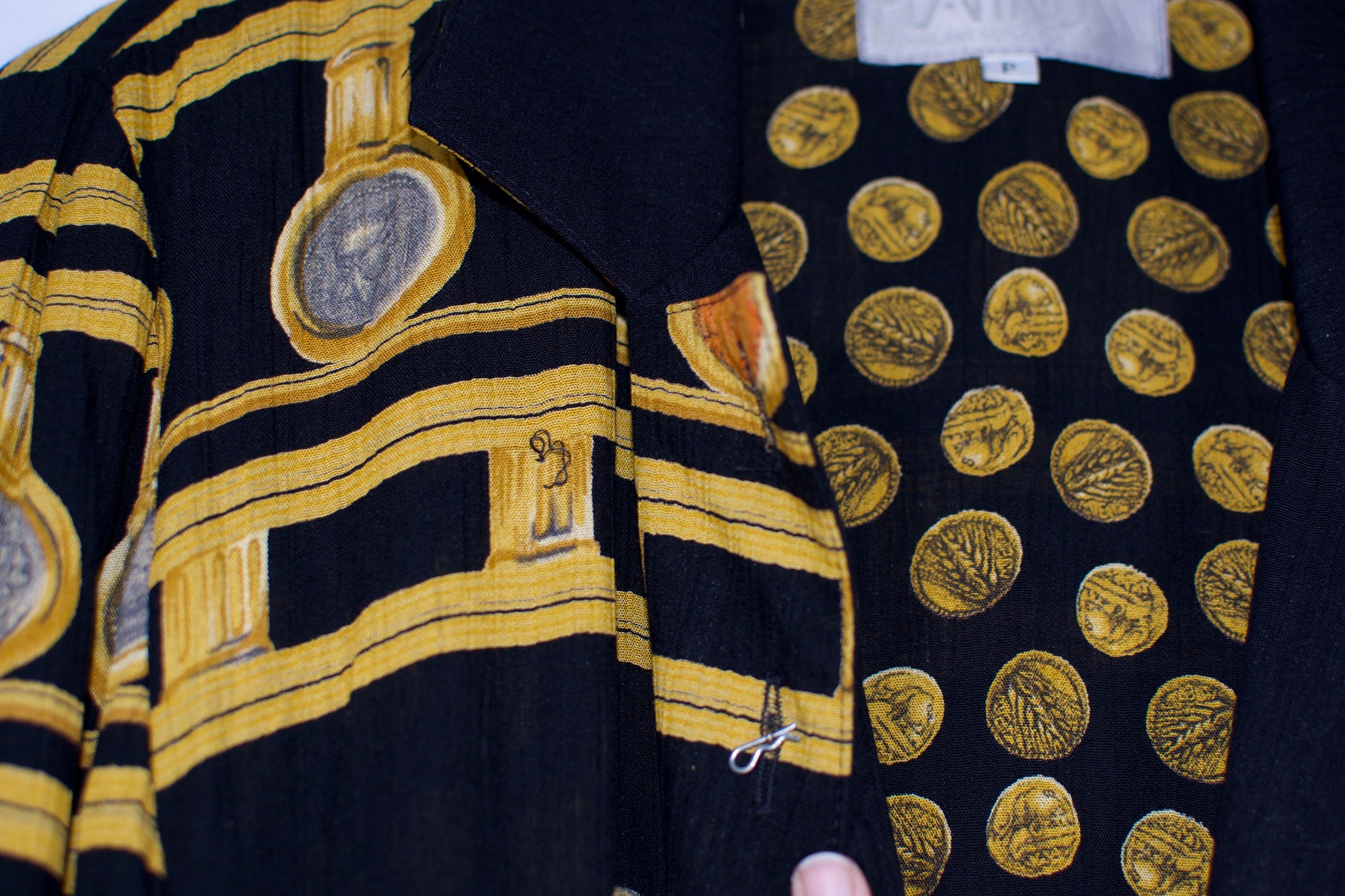 PLATINUM by Dorothy Schoelen Vintage Blazer Jacket L Gold