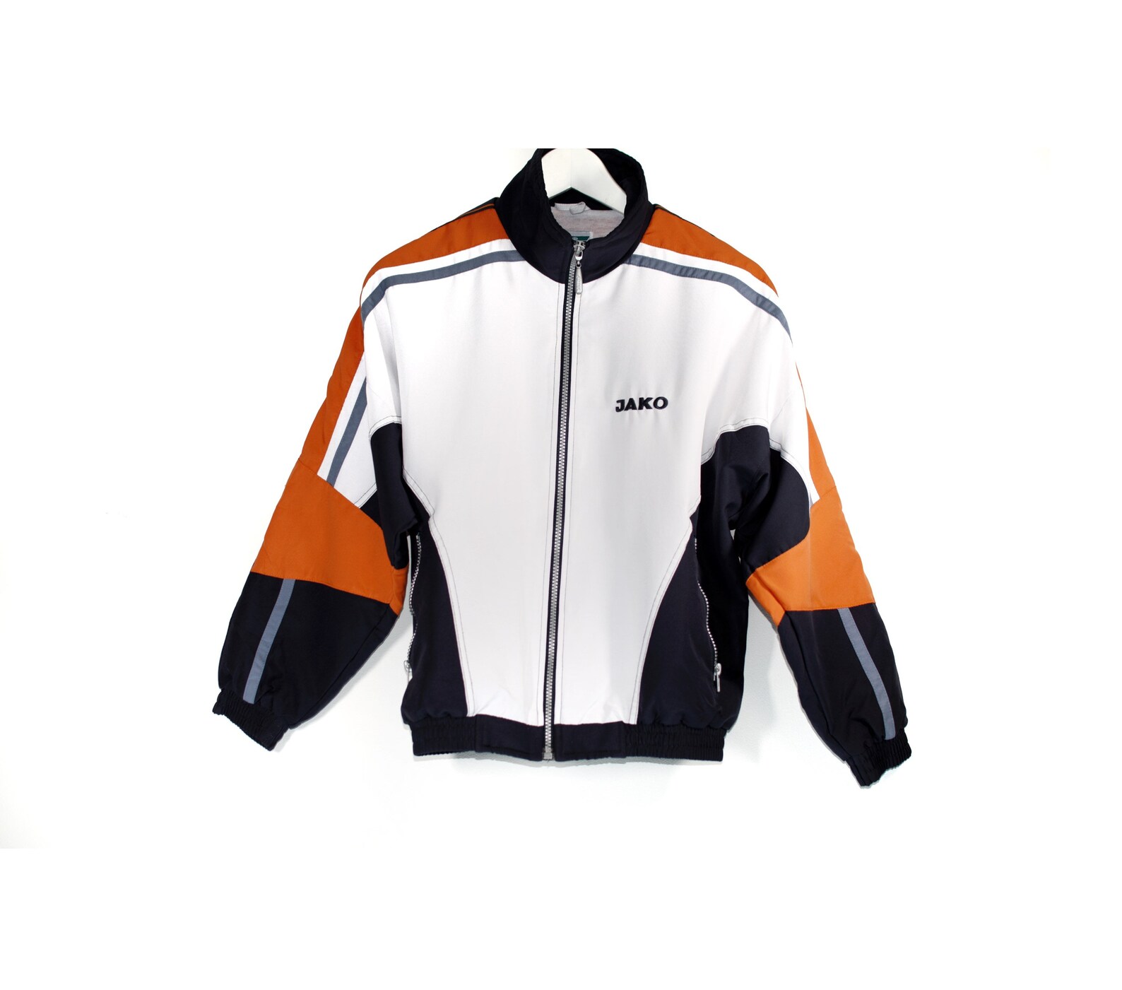 Jako kids 1990 tracksuit jacket orange white size 152 | Etsy