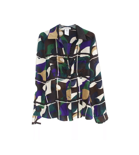 Vintage Celine Silk Shirt 36FR 8UK 