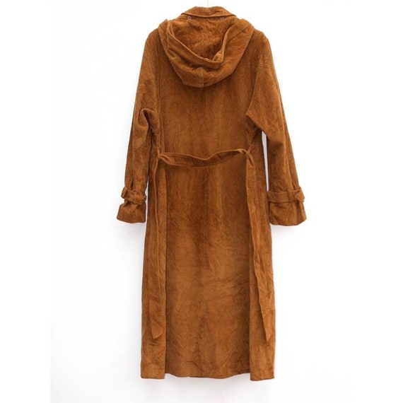Vintage Cord Jacke Kleid 38 cm lang braun mit Kapuze super Zustand