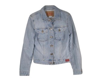 guess logo denim jacket
