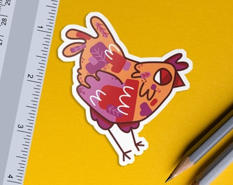 Lesbian Chicken / Subtle LGBTQ Pride Poultry Sticker