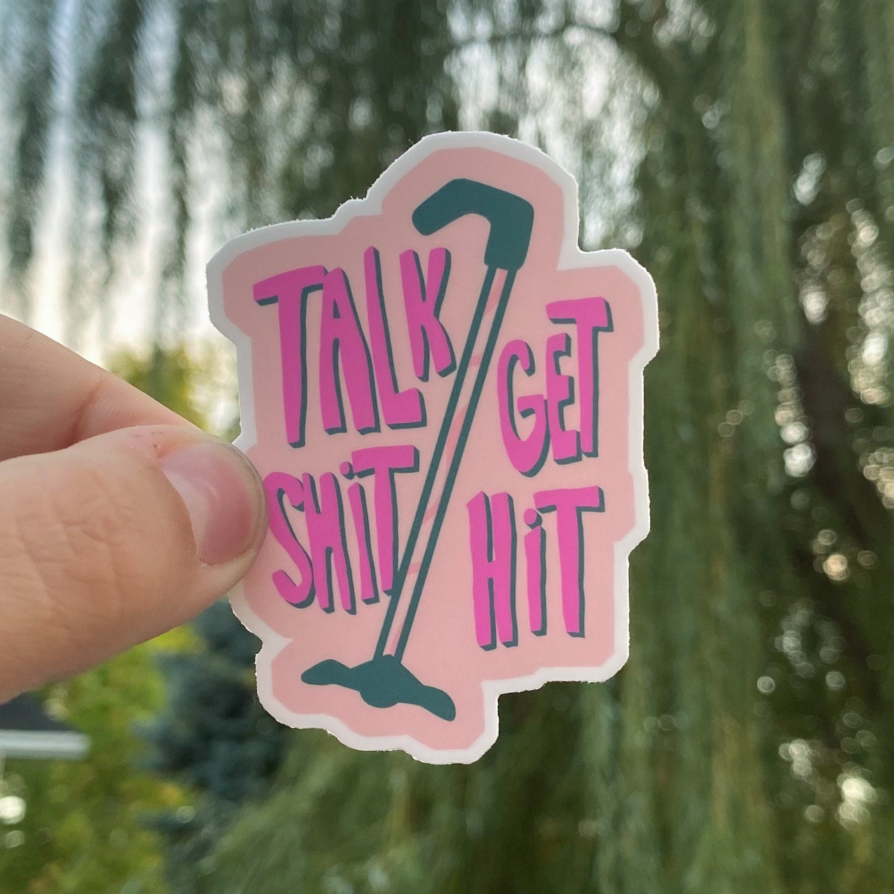 Talk Shit Get Hit Pastel Mobility Aid Sticker - Etsy