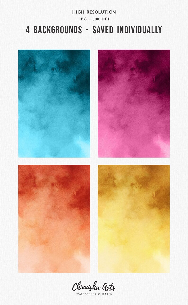 Digital Watercolor Backgrounds Free Commercial Use High Etsy
