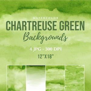 Chartreuse Green Watercolor Background, Free Commercial Use, High Resolution Watercolour Texture, Green Digital Paper Pack - D101
