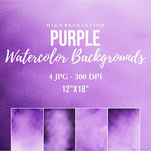 Purple Watercolor Digital Papers, Free Commercial Use, Purple Watercolor Backgrounds, Purple Texture Paper, Lavender Digital Paper Pack