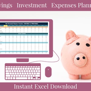 Fully Customizable Printable Personal Finance Planner for Savings, Investing and Monthly Expenses 2021/2022 image 2