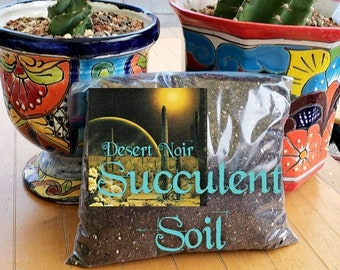 Desert Noir Succulent Soil, Well Draining Cactus Potting Mix