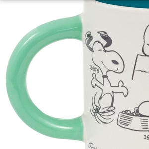 Peanuts 75th Anniversary Snoopy Through the Decades Mug