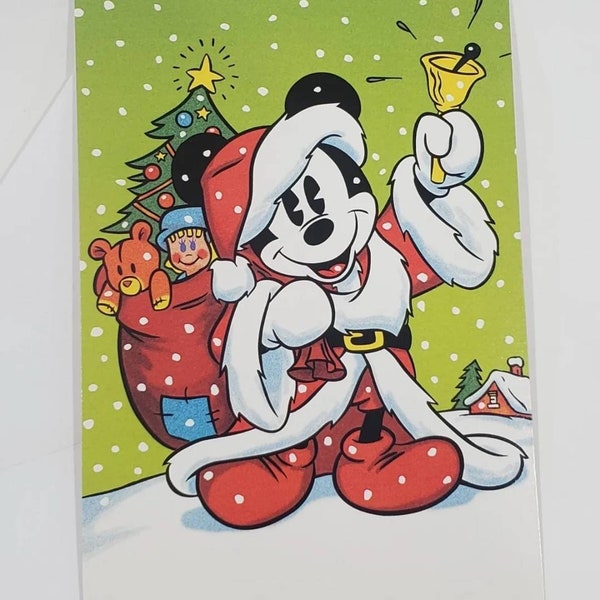 Christmas Card, Disney, Mickey Mouse, Hallmark, Santa clause, Mickey & Co.