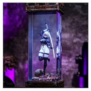 2.B N.ie.r Veilleuse N.ier Aut.om.ata diorama lampe en résine Terrarium Veilleuse personnalisée miniature Gamer Gifts lampe de diorama