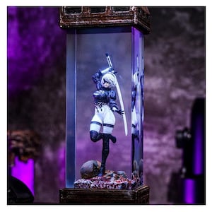 2.B N.ie.r Veilleuse N.ier Aut.om.ata diorama lampe en résine Terrarium Veilleuse personnalisée miniature Gamer Gifts lampe de diorama