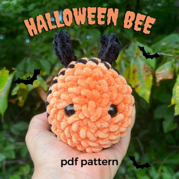 Bumblebee Crochet Pattern | Halloween Bumblebee Plushie Pattern | PDF Download | Beginner Friendly Amigurumi