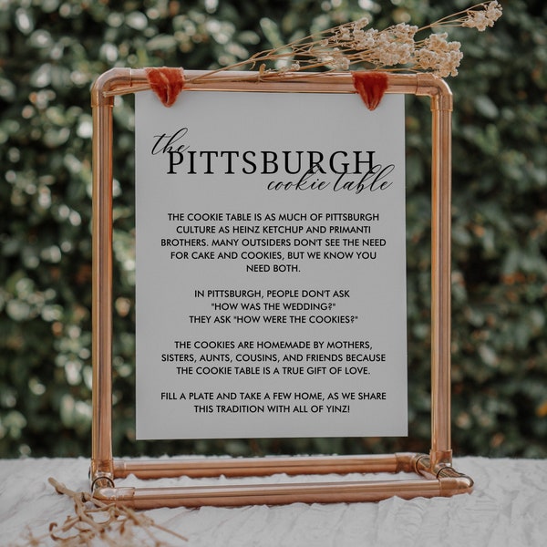 Pittsburgh Cookie Table, Custom Acrylic Sign, Wedding, Baby Shower, Bridal Shower