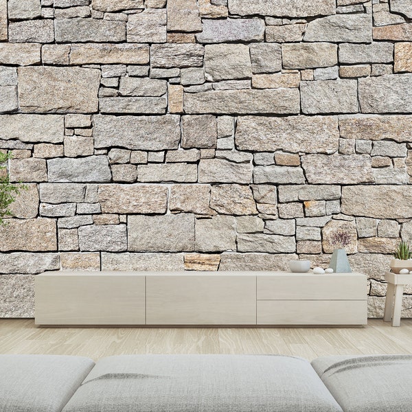Stone Wall Decal Etsy