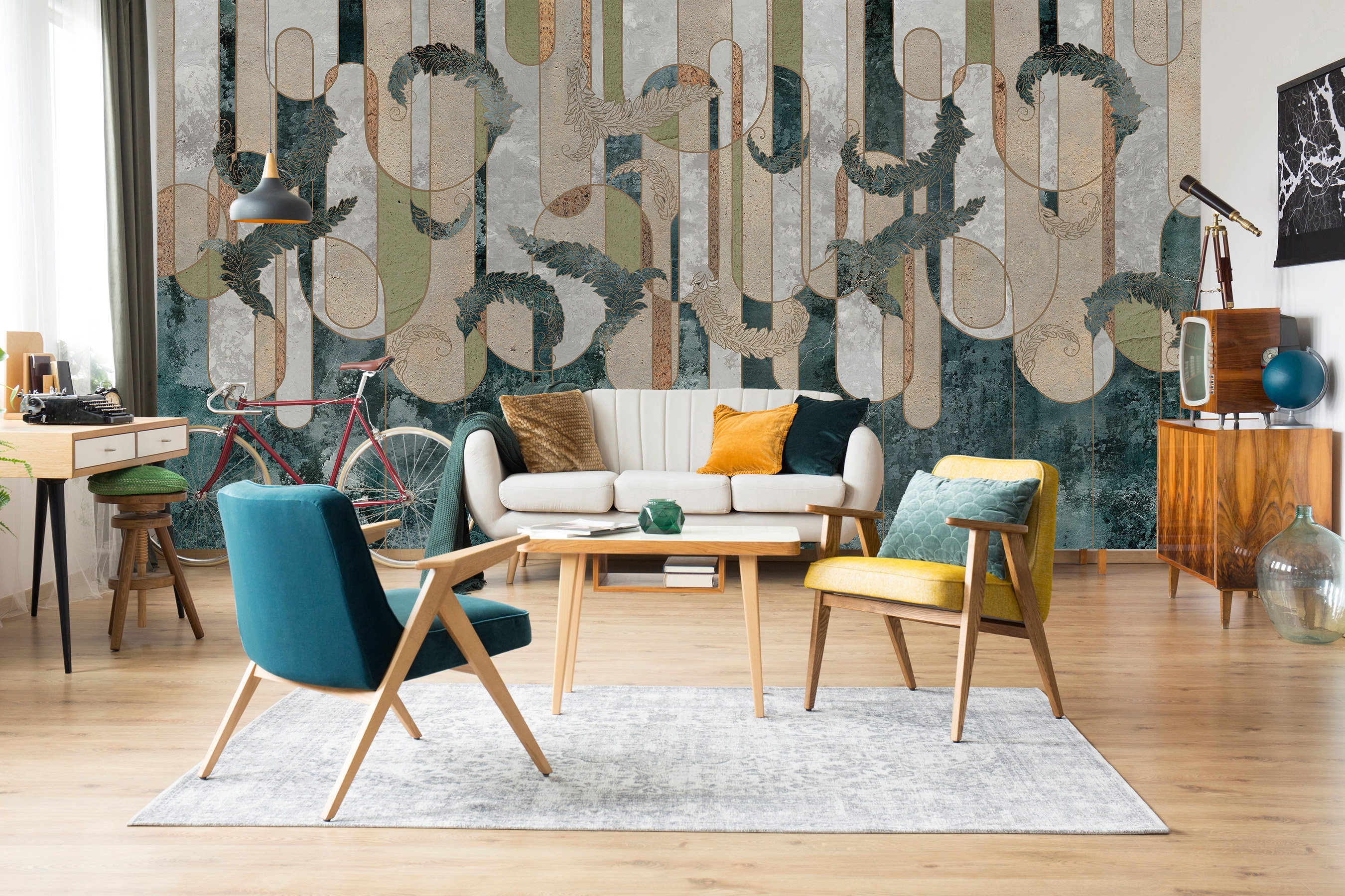 Vintage Style Wall Mural Bedroom Wallpaper Living Room Mural Etsy UK