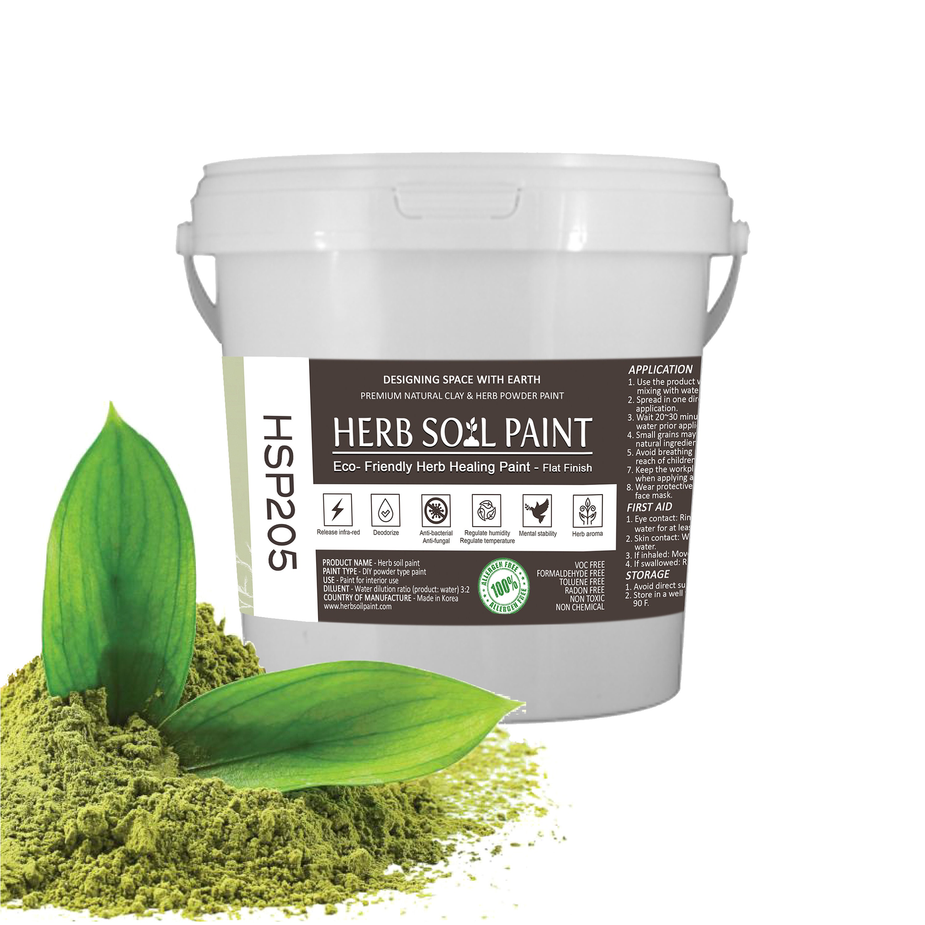 HERB SOIL PAINT Nontoxic Eco Friendly Organic Powder Paint Made With