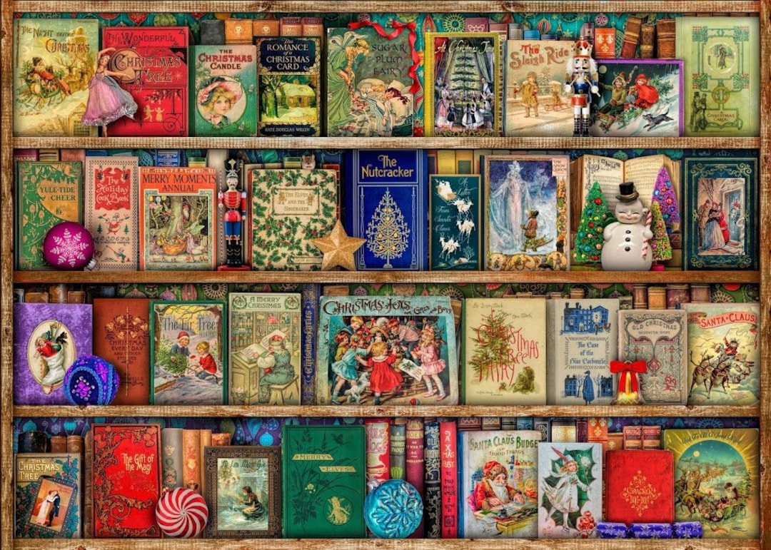 Wooden Jigsaw Puzzle 250 Piece the Christmas Library Etsy