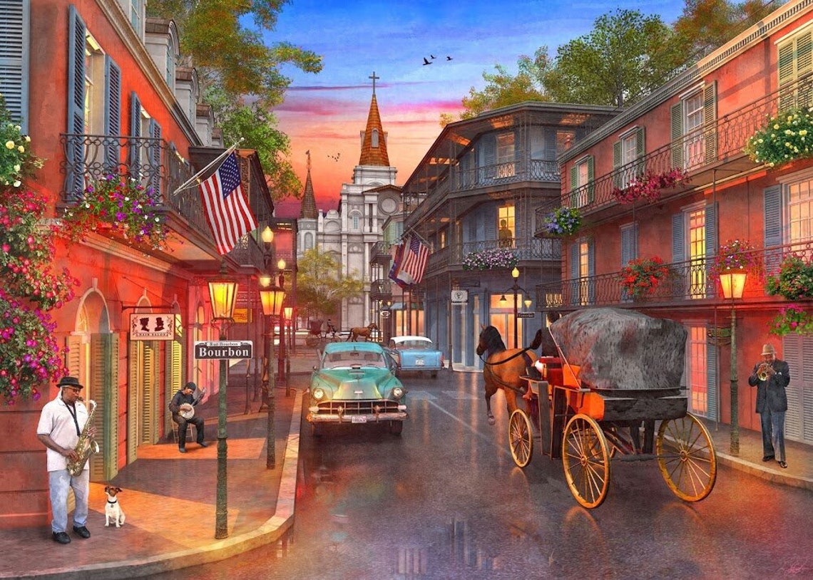Wooden Jigsaw Puzzle the Streets of New Orleans Etsy