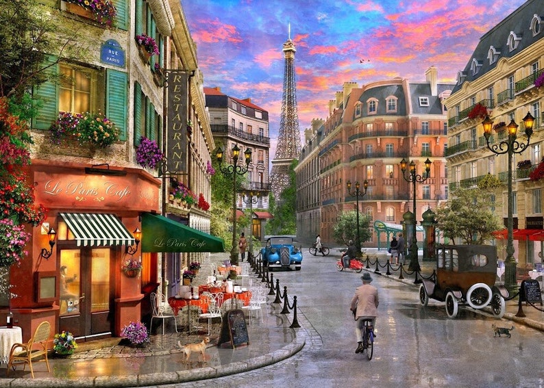 Wooden Jigsaw Puzzle 250 Piece A Cafe in Paris Etsy