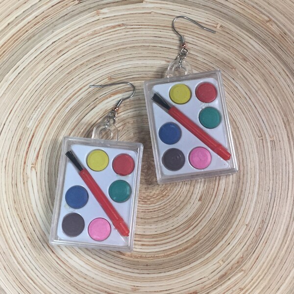 Miniature Paint Palette Earrings