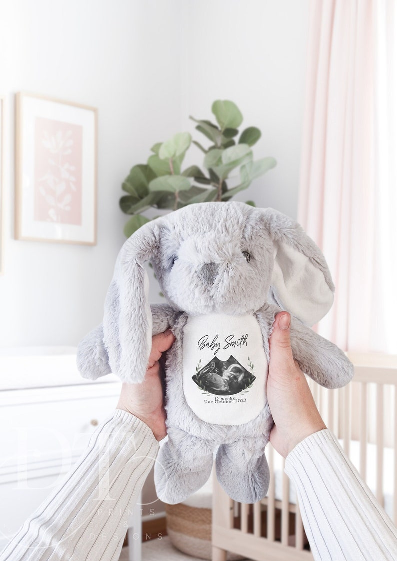Pregnancy Baby Scan Announcement Plush Bunny