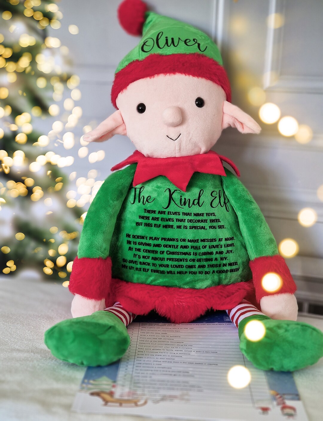 The Kind Elf Christmas Personalised Elf Advent Calendar Etsy