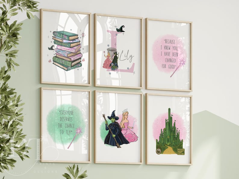 Wicked-inspired Theme Musical Wall Prints- DIGITAL FILES - Etsy Australia