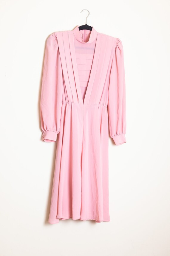 1970s Pink Chiffon Dress