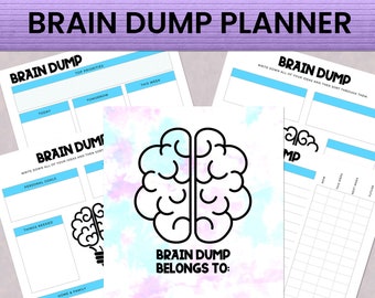 Brain Dump Journal Planner Printable Thought Organizer