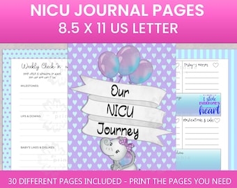 Diario de la UCIN para bebés: páginas imprimibles (descarga digital)