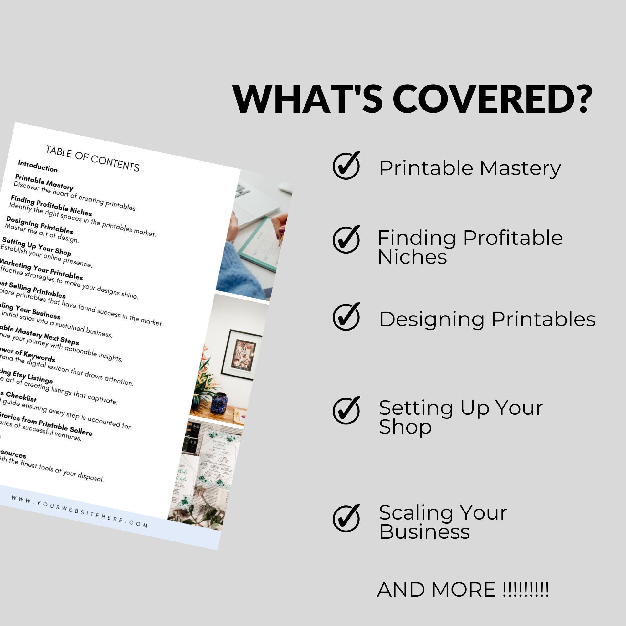 How to Start a Printables Business Guide PLR Done-for-you Content ...