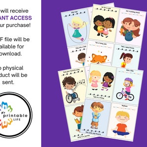 Coping Skills Cue Cards for Children - Etsy
